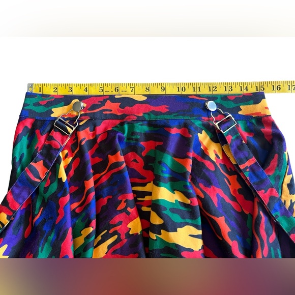 JAWBREAKER Colorful Camo Suspender Mini Skirt Size L “Now You See Me” - Picture 11 of 12